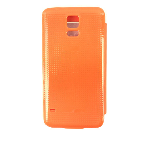 Flip cover cache batterie Orange Samsung Galaxy S5