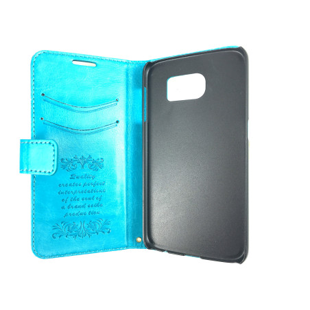 Etui portefeuille Samsung Galaxy S6 Bleu ciel