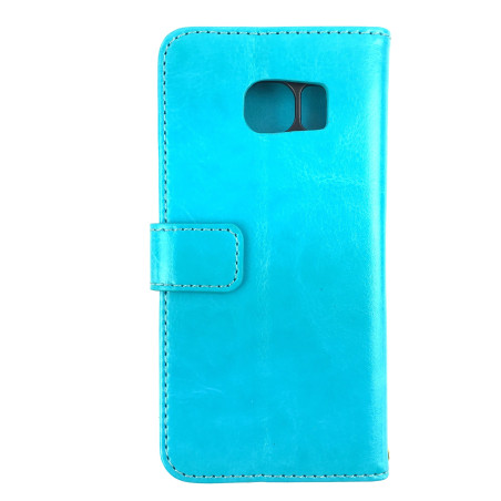 Etui cuir bleu ciel Samsung Galaxy S6 edge