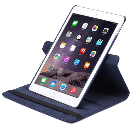 Etui cuir 360° iPad Air 2 Bleu foncé