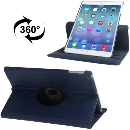 Etui cuir 360° iPad Air 2 Bleu foncé