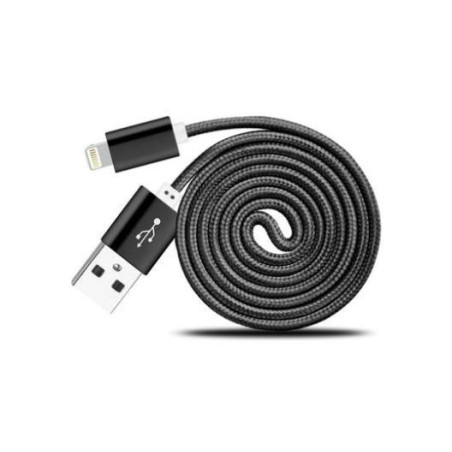 Câble USB Nylon Lightning - Noir