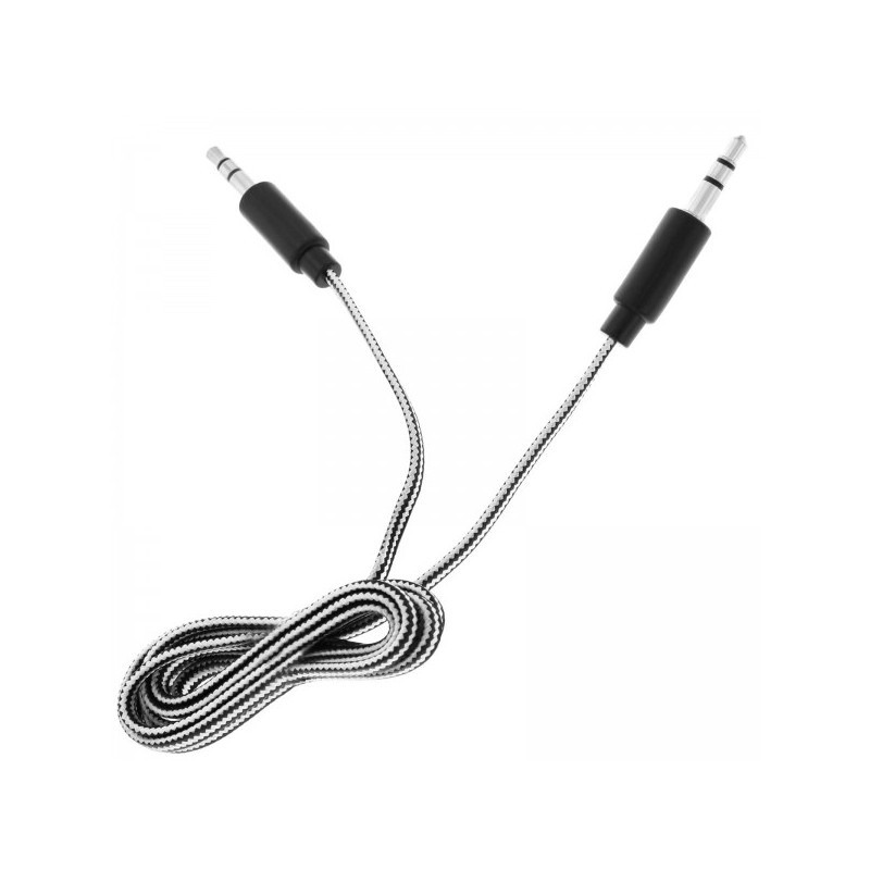 Jack Câble audio 3,5 mm tresse nylon 3.5mm câble auxiliaire de
