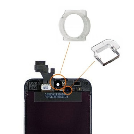 Support plastique caméra avant et capteur de proximité iPhone 5S