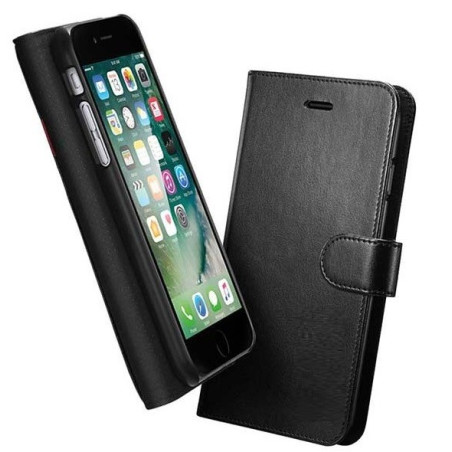 Etui cuir portefeuille iPhone 7 Noir