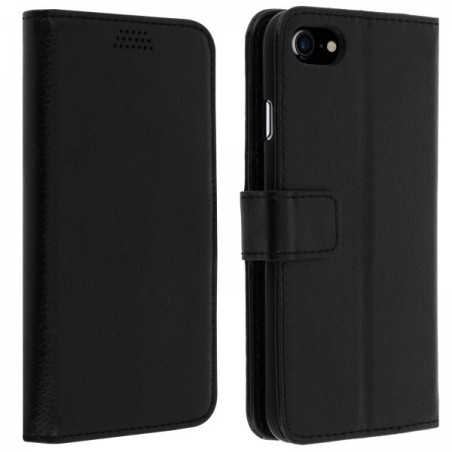 Etui cuir portefeuille iPhone 7 Noir