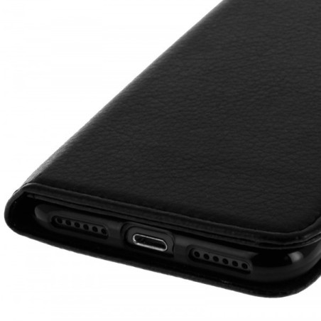 Etui cuir portefeuille iPhone 7 Noir