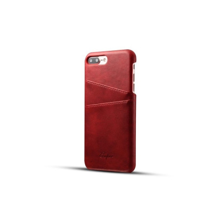 Coque cuir iPhone 7 Plus rouge