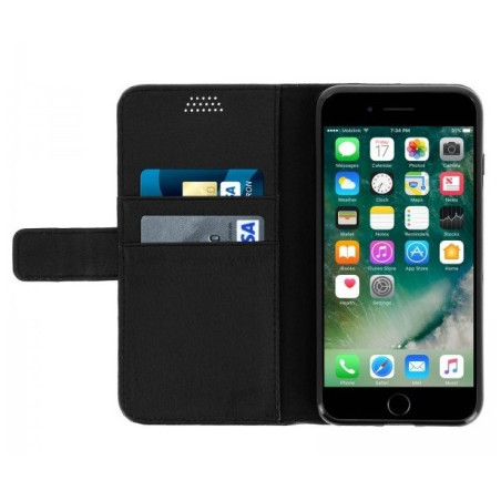 Etui cuir portefeuille iPhone 7 Plus Noir