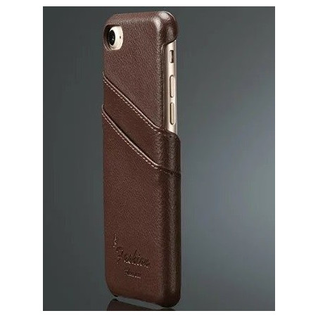 Coque cuir iPhone 7 Plus marron