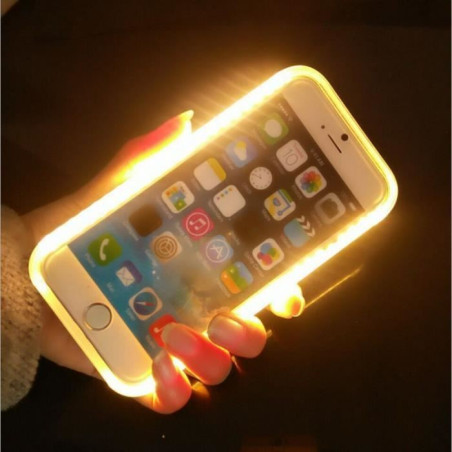 Coque Selfie lumineuse iPhone 6/6S noir