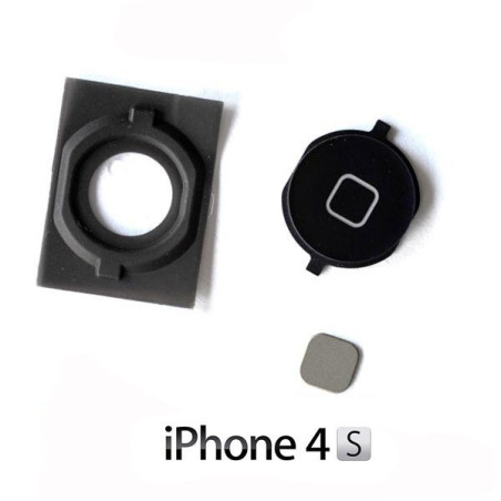 Bouton home avec spacer iPhone 4S noir