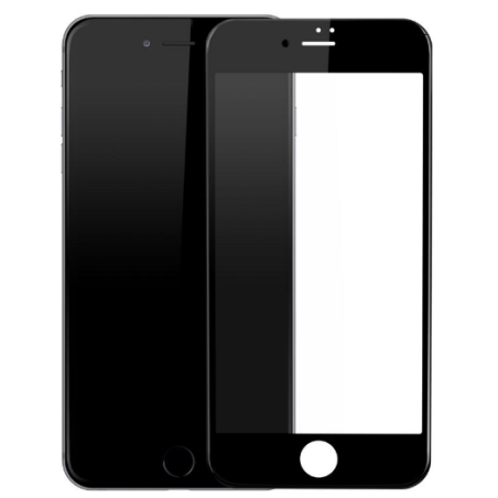 Film en verre trempé + contour intégral iPhone 7 Plus / 8 Plus Noir