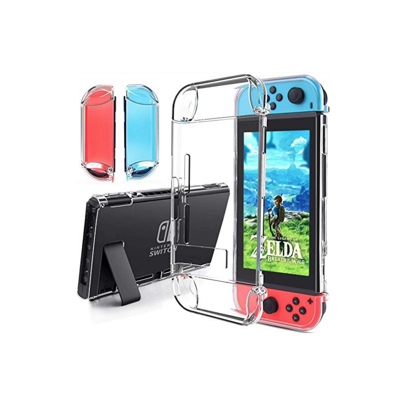 Coque TPU Protection Nintendo Switch - Style Rose - Avec 2 Protège-pouces - Compatible Station D'accueil - Antidérapante