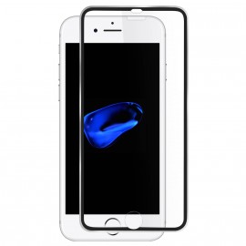 Verre trempé integrale à contours Noir - Protection Chocs + Anti-traçe p.  Apple iPhone SE 2022, 2020 et iPhone 8, 7