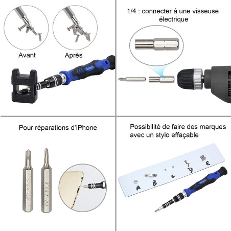 Jeu d'outils magnétiques 78 en 1