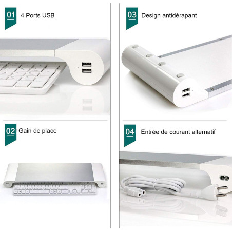 Réhausseur iMac 4 ports USB