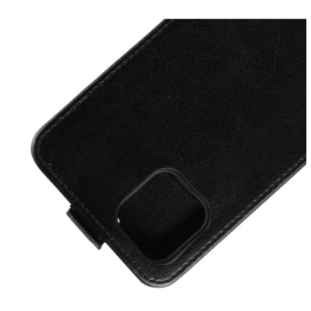 Etui à clapet simili cuir noir iPhone 11 Pro Max