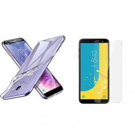 Coque silicone + verre trempé Samsung Galaxy J6 (2018)