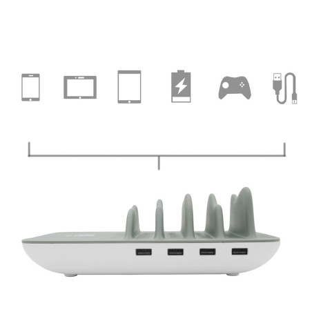 Station de charge 4 ports USB + induction