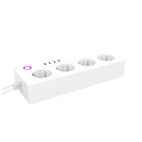 Multiprise connectée WiFi 4 ports USB + commande vocale