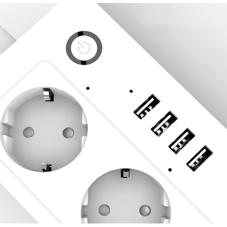 Multiprise connectée WiFi 4 ports USB + commande vocale