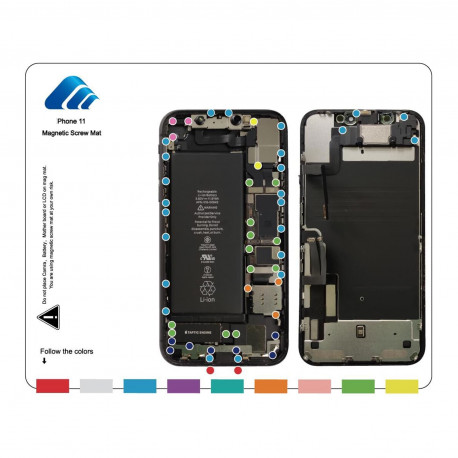 Pour iPhone 11 - Ensemble complet de maillage anti-poussière pour