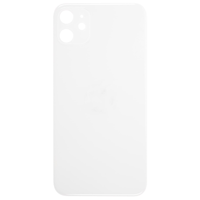 LM Technology - Vitre arrière Pour iPhone 11 - Blanc (Big Hole)