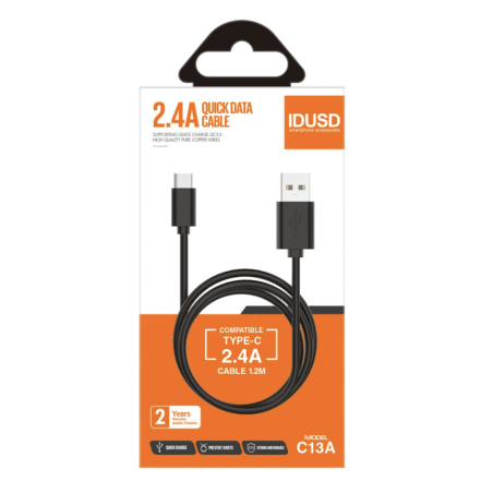 Câble USB-C Noir 1,2 m - IDUSD