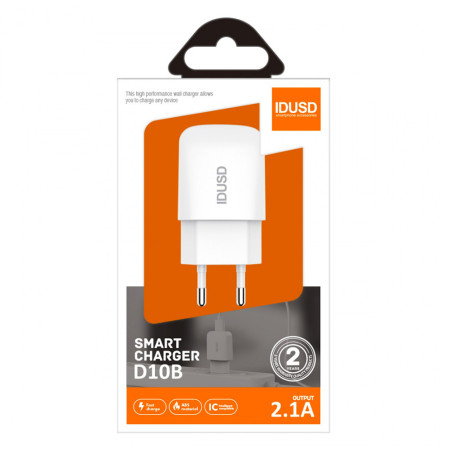 Prise secteur USB 10W Blanc - IDUSD