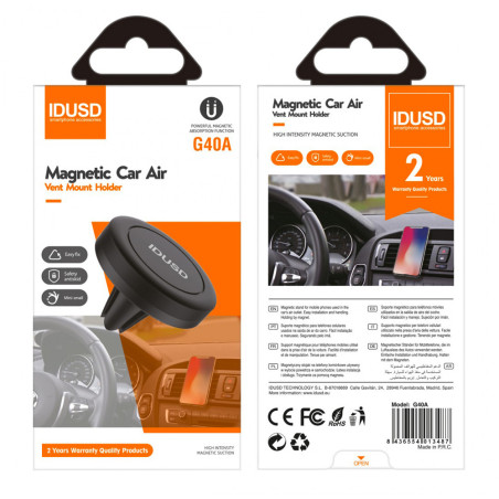 Support magnétique smartphone voiture - IDUSD