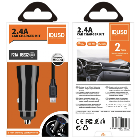 Kit chargeur voiture + câble micro USB - IDUSD