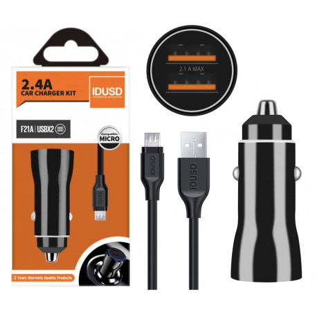 Kit chargeur voiture + câble micro USB - iDUSD