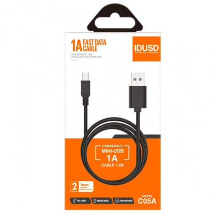 Câble mini-USB Noir 1,2m - IDUSD