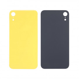 Vitre arrière pour iPhone XR jaune (large hole)