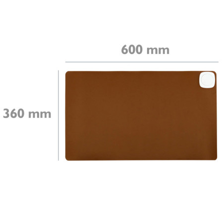 Tapis de Bureau chauffant Marron