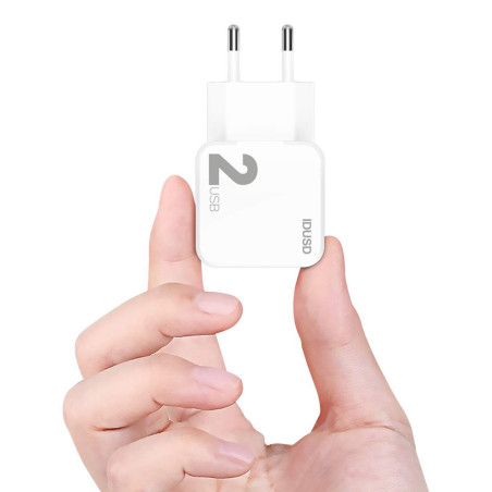 Prise secteur 2 ports USB + câble lightning 2m - IDUSD