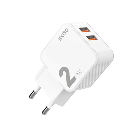 Prise secteur 2 ports USB + câble lightning 2m - IDUSD