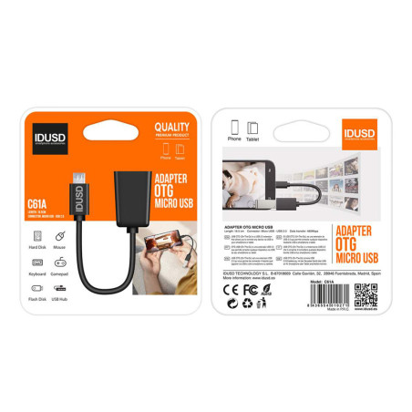 Adaptateur USB-C vers USB Noir - IDUSD