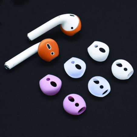 Étuis airpods en silicone anti-dérapant noir