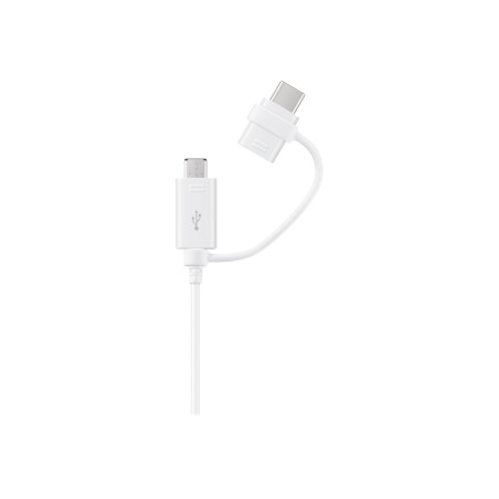 Câble de charge 2 en 1 USB vers USB-C + micro USB d'origine Samsung