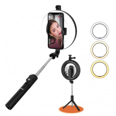 Anneau lumineux de selfie pour téléphone portable, lumière à charge USB  pour iPhone, Samsung et Xiaomi