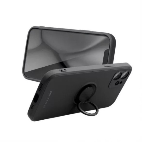 Coque silicone anneau intégré noir iPhone 11 Pro