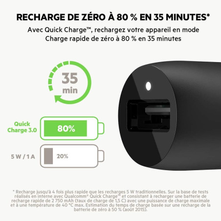 Prise allume-cigare Quick Charge 18W Belkin