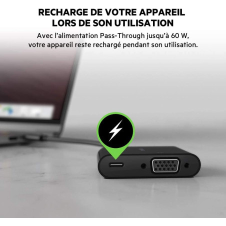 Adaptateur USB-C vers VGA + recharge Belkin