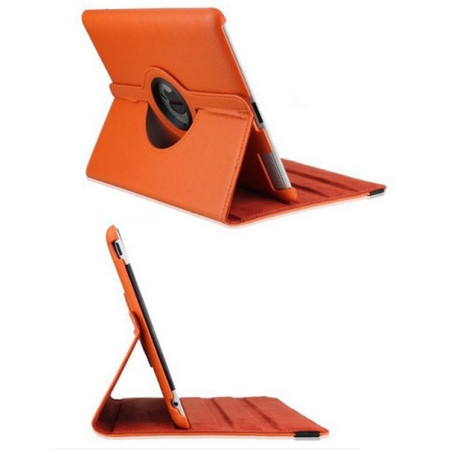 Etui cuir orange 360° iPad 2/3