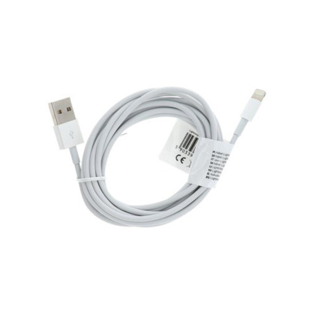 Câble USB lightning blanc 3 mètres