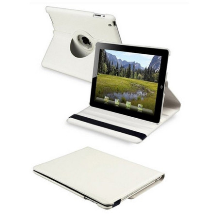 Etui cuir 360° blanc iPad 2/3