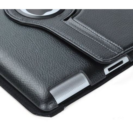 Etui cuir noir 360° iPad 2/3