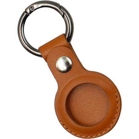 Etui cuir porte clés AirTag marron